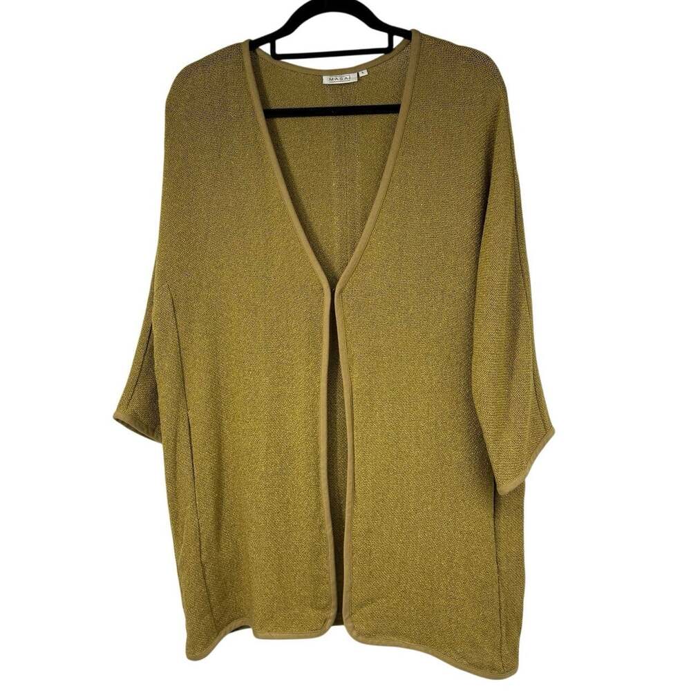 Masai MaJarmis Open-Front Cardigan Green Women’s L Single Clasp Closure